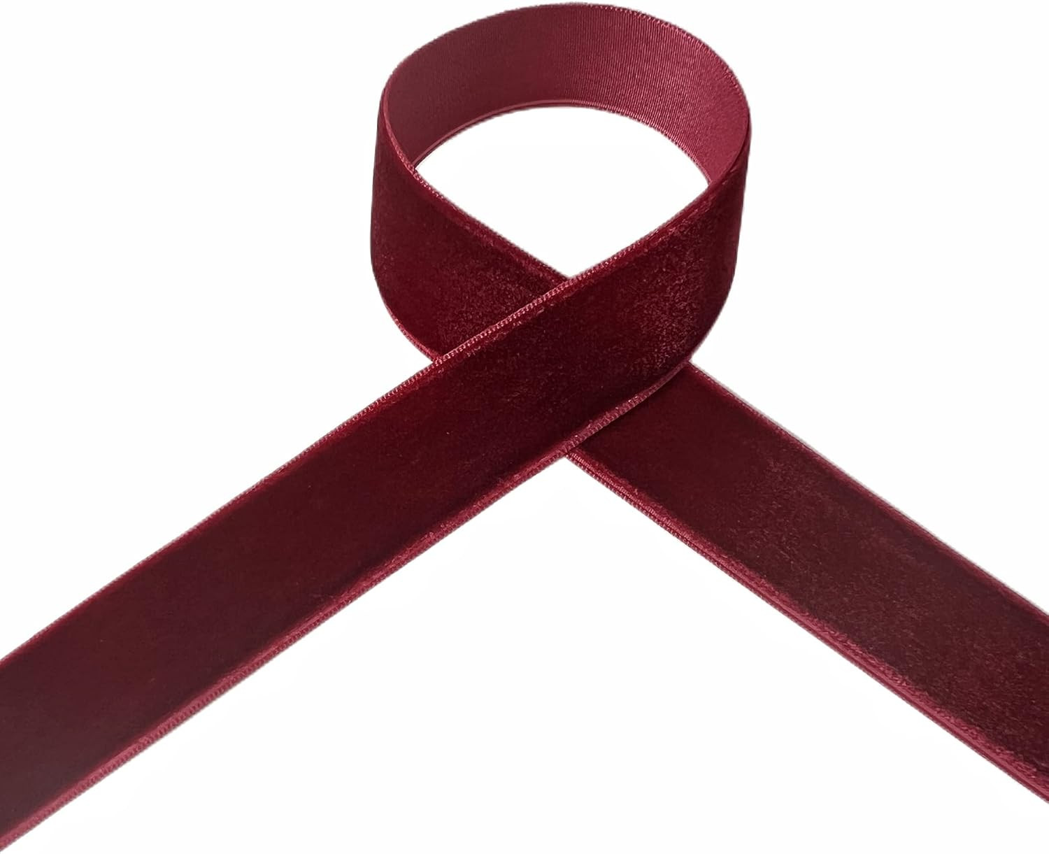 QIANF Vintage Burgundy Velvet Ribbon, 1 Inch X 25Yd | Amazon (US)