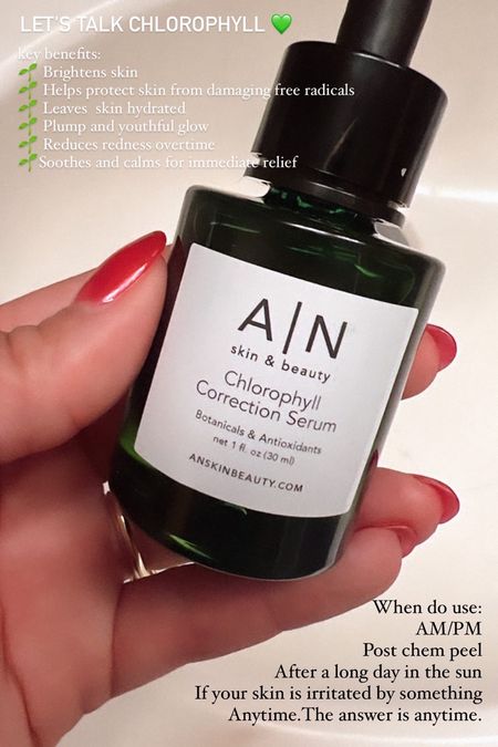 Chlorophyll Serum is a must in your skin care routine if you are in the sun a lot, have #rosacea or have sensitive skin. I use it a couple times a week to help with my tone balance and it’s a necessity after a long beach day. 

You can try the trial/small bottle for only $30! LVIA10 saves you 10%! 

#antiaging #selfcare #skincare 

#LTKbeauty