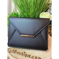 Black Envelope Chain Strap Oversize Clutch Bag - Evening & Occasion Bags Party Night Out Shoulder Ac | Etsy (UK)