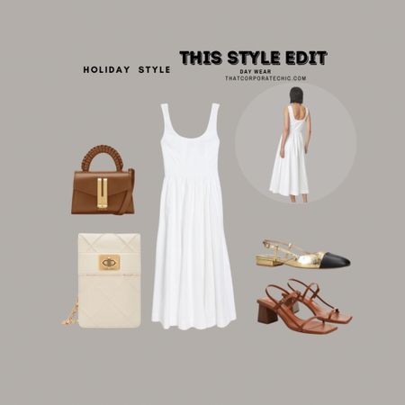 Holiday style - day wear - white midi dress 

#LTKstyletip #LTKover40 #LTKtravel