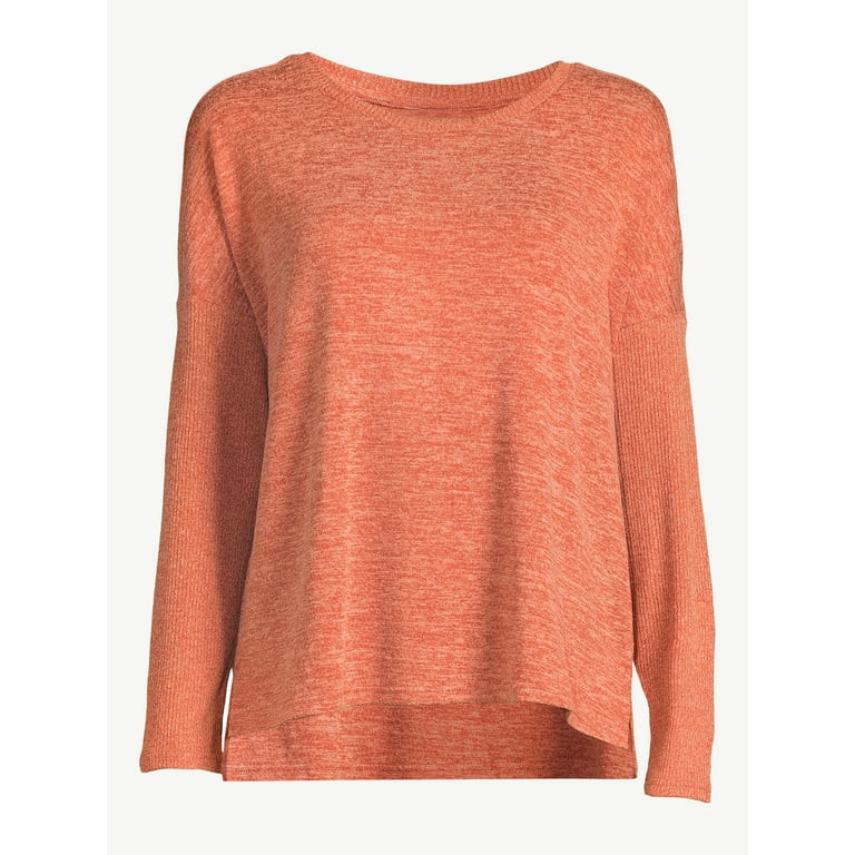 Joyspun Women's Long Sleeve Sleep Top, Sizes up to 3X | Walmart (US)