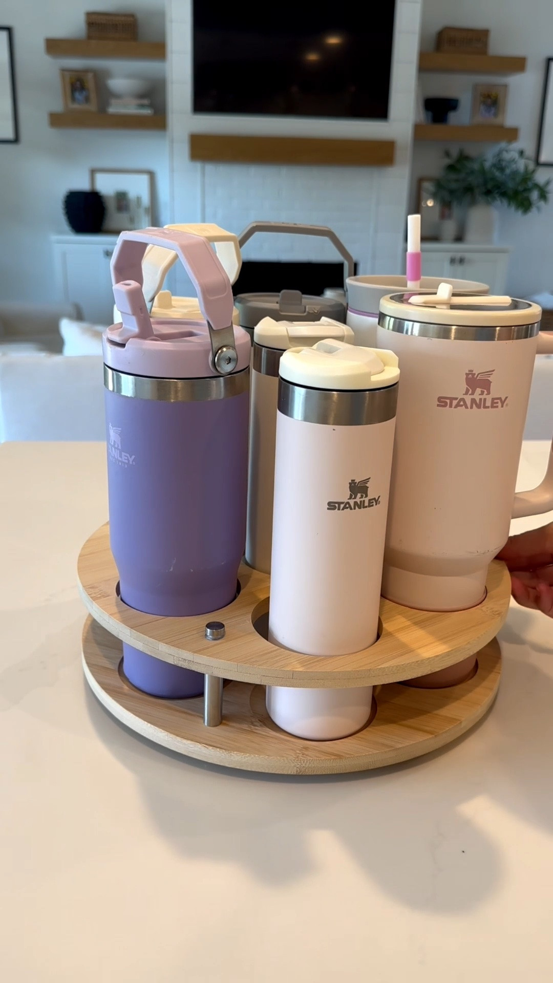 Raise your hand if your water bottle cabinet has become complete chaos.🙋‍♀️

Stanleys. Owalas. Sports bottles. Travel mugs.

At some point they multiply and suddenly every cabinet feels overcrowded.

This simple turntable organizer keeps bottles visible, accessible, and easy to grab without creating an avalanche every time you open the door.

💧Comment HYDRATION and we'll send you links to all our favorite water bottle organizing products.

#LTKHome