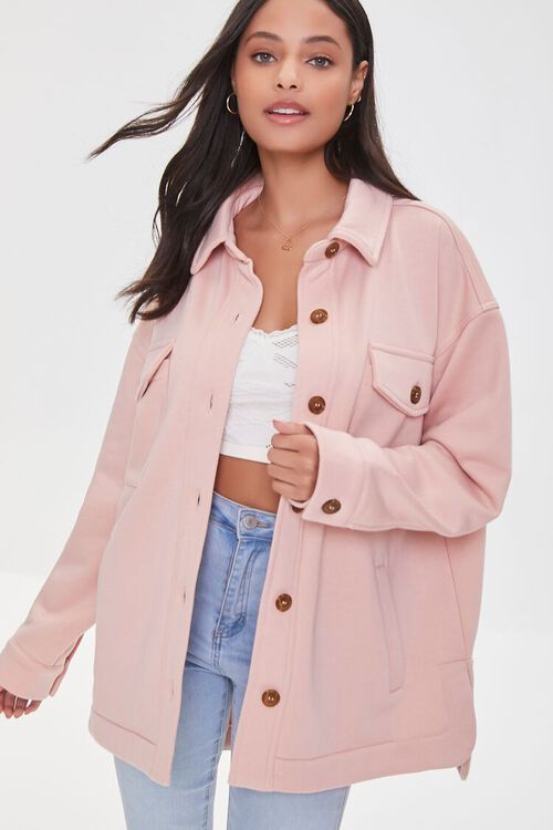 Terry Cloth Button-Front Shacket | Forever 21 (US)