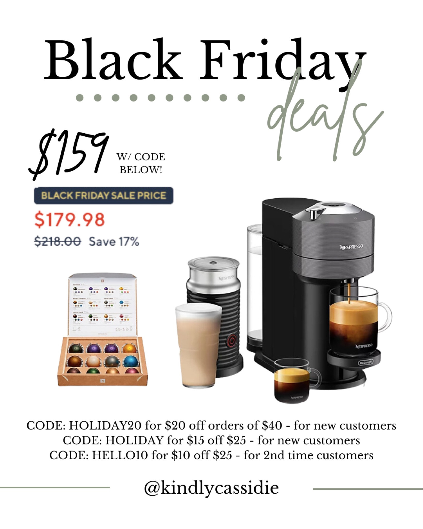 My coffee machine 🫶

Got this for our wedding and we use it almost daily!! So easy to use, plus on major sale right now!!!

$159 when you use code HOLIDAY20 + a milk frother + 12 capsules are included + $50 Nespresso voucher!

This deal is savings you close to $200, literally SO good 🤩🙌

#LTKGiftGuide #LTKHolidaySale #LTKhome