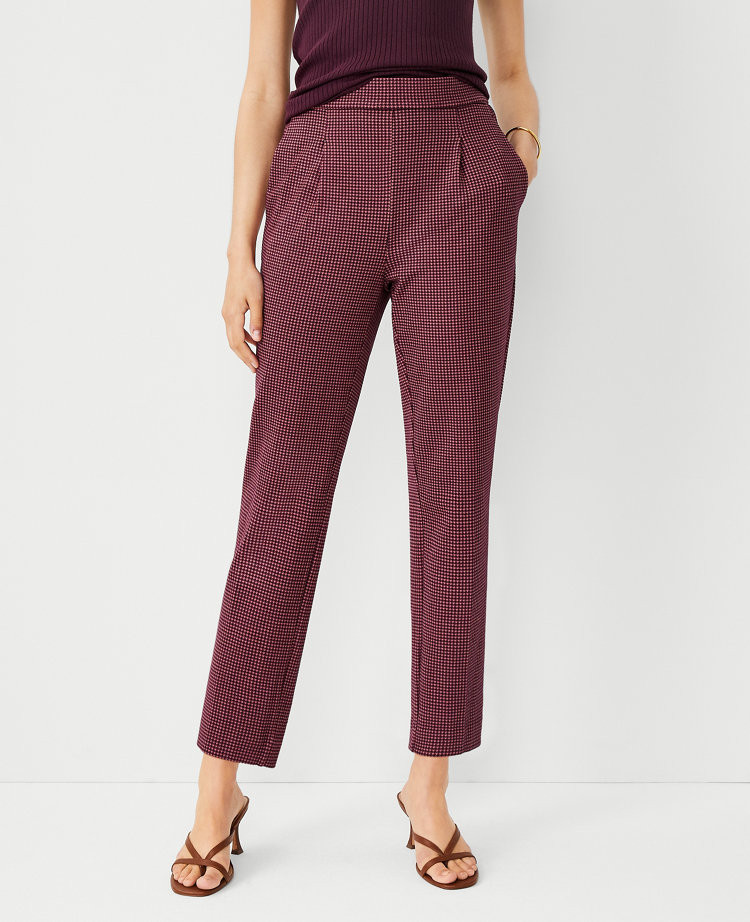 The High Waist Knit Easy Ankle Pant | Ann Taylor (US)