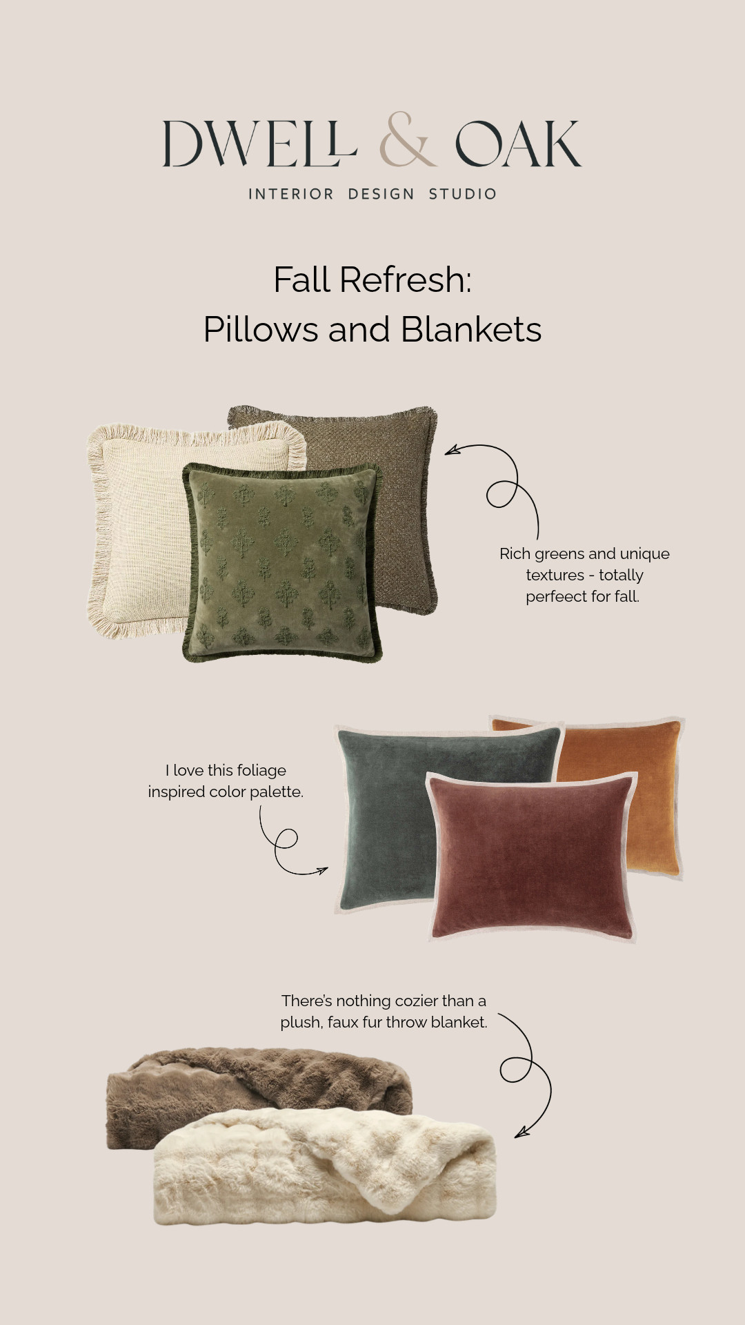 Getting ready for fall? Swap lightweight throw blankets and pillows for richer fabrics like boucle, velvet, wool, or brushed linen in warm neutrals. I love olive, rust, warm oranges, or a deep chocolate for fall. Here are some of my favorite pillows and blankets for an easy fall swap. 

 #LTKHome