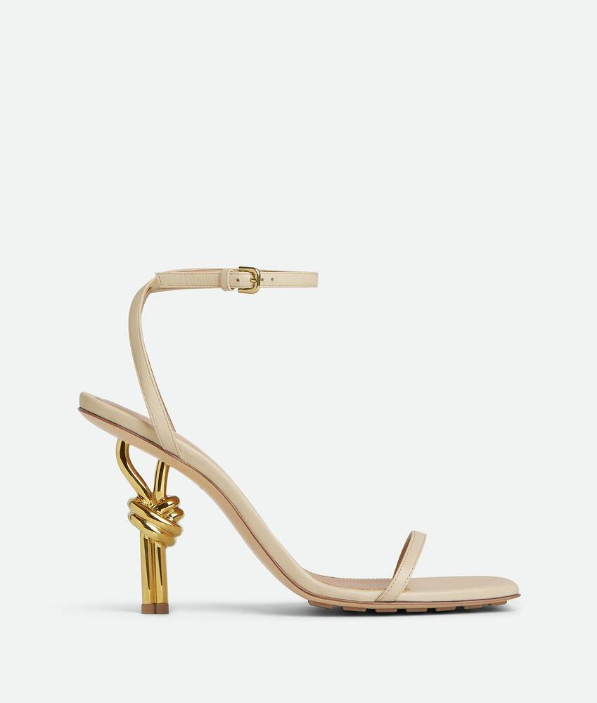 Bottega Veneta® Women's Knot Sandal in Sea salt. Shop online now. | Bottega Veneta
