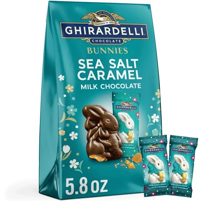 GHIRARDELLI Sea Salt Caramel Milk Chocolate Bunnies, 5.8 oz Bag | Walmart (US)