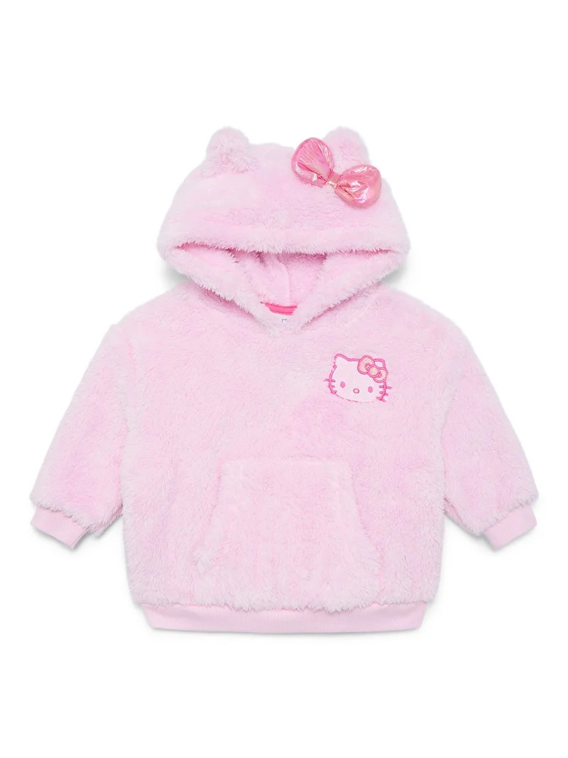 Hello Kitty Toddler Girls Plush Cosplay Hoodie, Sizes 12M-5T - Walmart.com | Walmart (US)