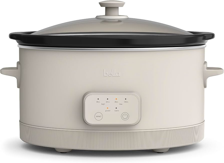 bella 6.0 Qt Programmable Slow Cooker, Ceramic Nonstick Coating, Adjustable Temperature & Cooking... | Amazon (US)