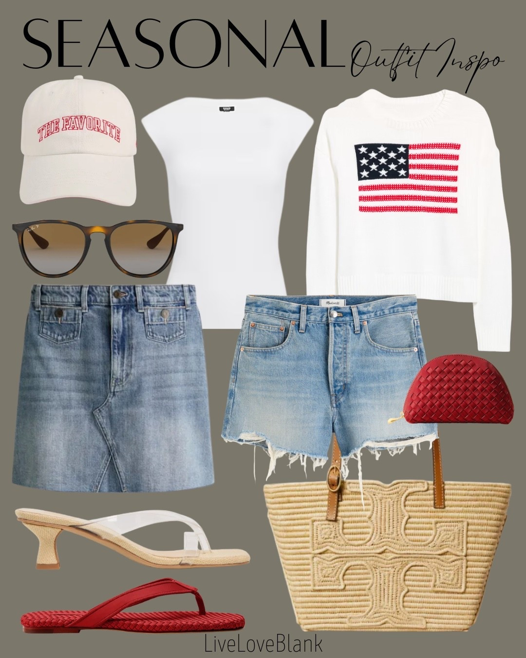 Seasonal outfit ideas 
4th of July Outfits 
Summer style
Outfits for her

#LTKSeasonal #LTKOver40 #LTKTravel

#LTKU #LTKmomlife