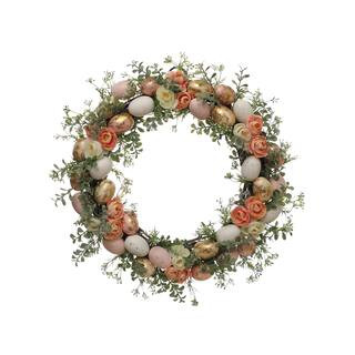 18.5" Foil Egg & Rose Wreath by Ashland® | Michaels Stores