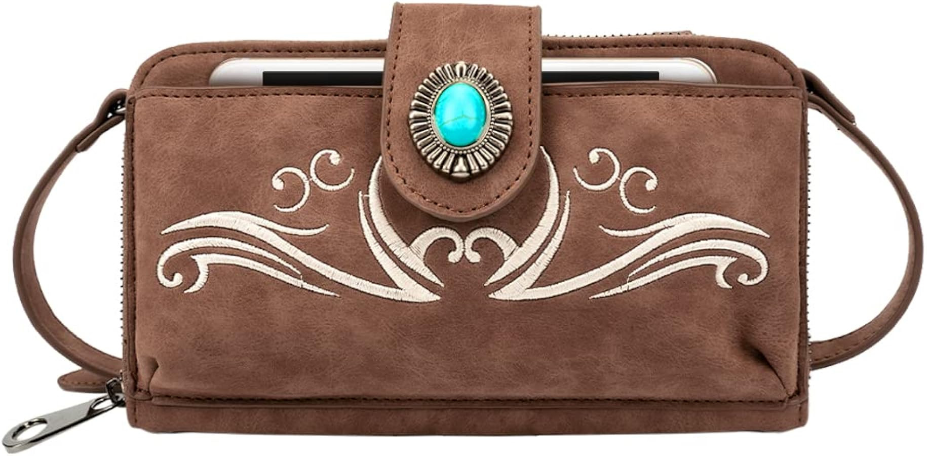 Women's Crossbody Handbag Small Vintage, Ladies Wallet Western Adjustable Phone Purse Clutch Turq... | Amazon (US)