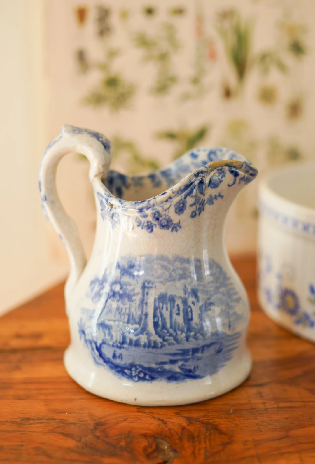 sale sale sale antique Victorian blue and white Transferware Pitcher water Jug | Etsy (US)