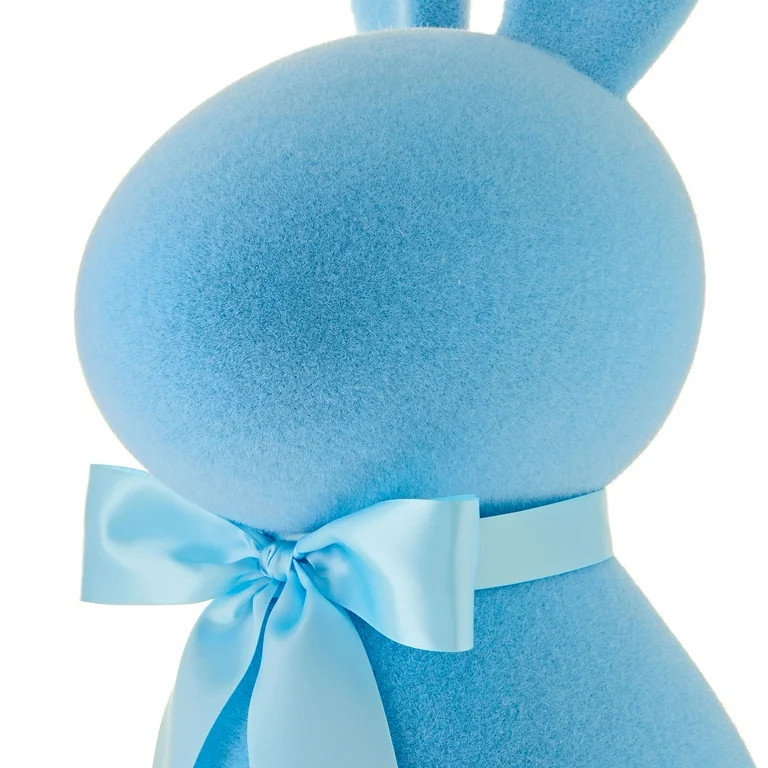Flocked Bunny Tabletop Decoration, Blue, 27", Easter by Way To Celebrate | Walmart (US)