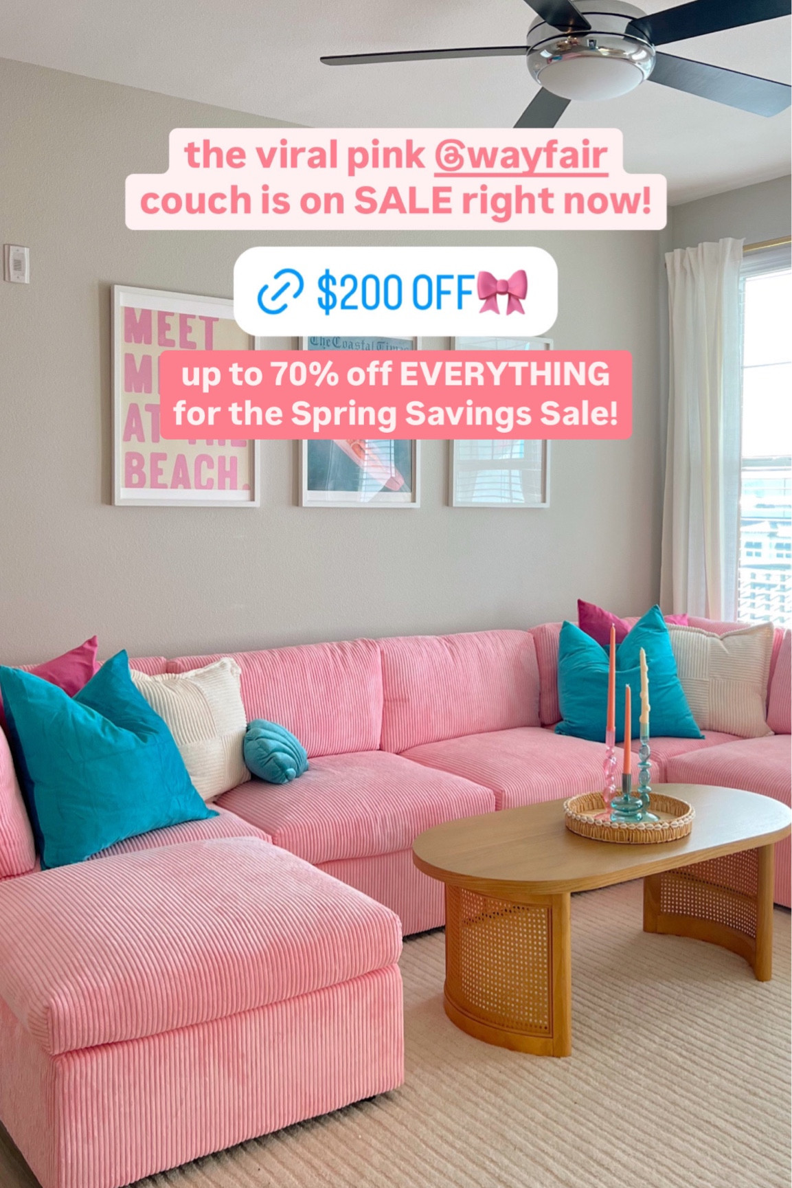 apartment brought to life by @wayfair🎀 - score ALL of my furniture for up to 70% off right now during their Spring Savings sale. easy to put together + fast shipping #wayfairpartner #wayfair #hometransformation #livingroominspo
#livingroomrefresh 