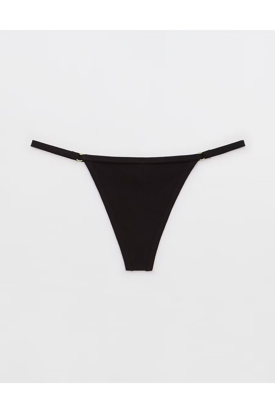 Superchill Seamless String Thong Underwear Women's True Black L | Aerie