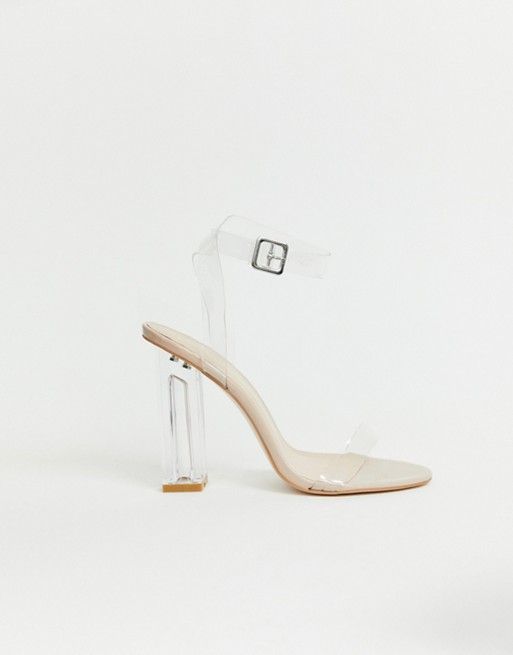 Public Desire Alia clear strap heeled sandals | ASOS (Global)