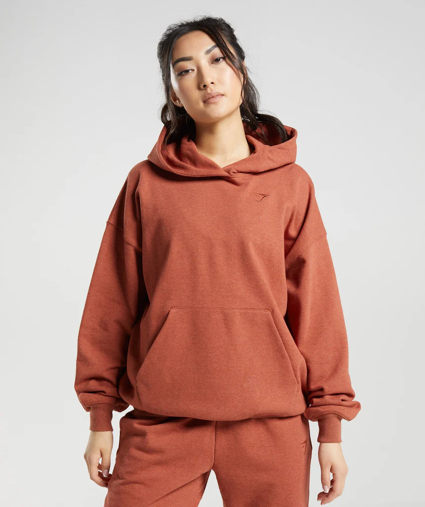 Gymshark Rest Day Sweats Hoodie - Cinnamon Brown Marl | Gymshark (Global)