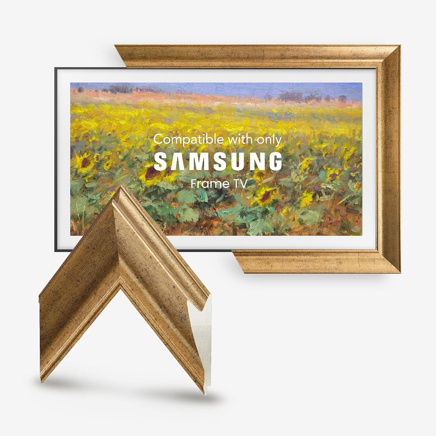 Lisbon Gold Handmade TV Frame – Compatible ONLY with Samsung The Frame | Amazon (US)