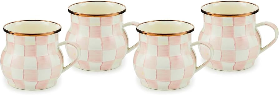 MACKENZIE-CHILDS Enamel Mug, Cute Enamelware Coffee and Tea Mug, Unique Drinkware, 16 Ounces, Pin... | Amazon (US)