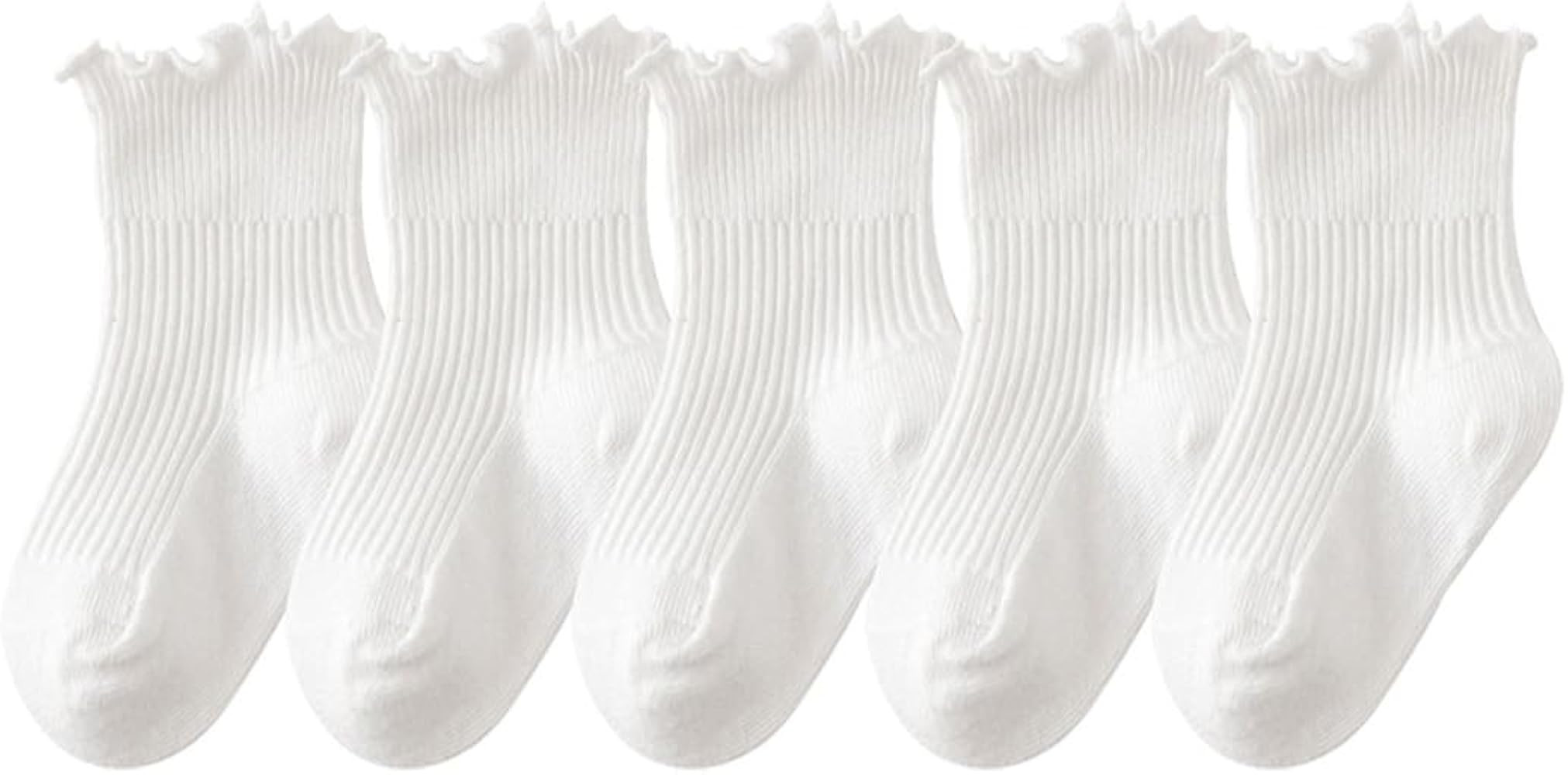 Toddler Girl Ruffle Socks Baby Girls Knee High Socks | Amazon (US)