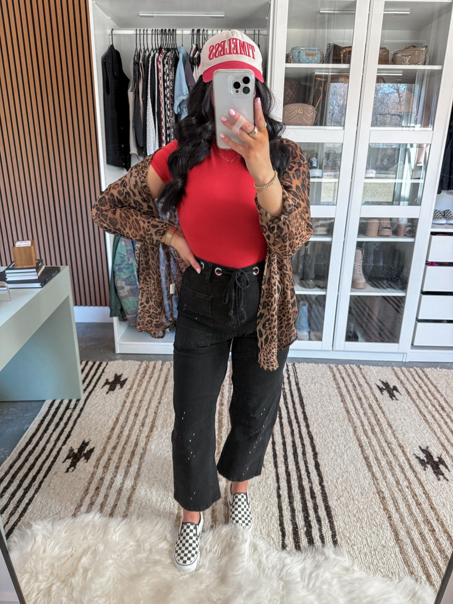 Top - small
Blouse - small
Jeans - 4

This easy casual yet edgy look is the perfect everyday outfit. 👏🏼 I love red and leopard print paired together! Finished the look with some black barrel style jeans, my checkered platform vans & a hat! 



#LTKootd #LTKBump