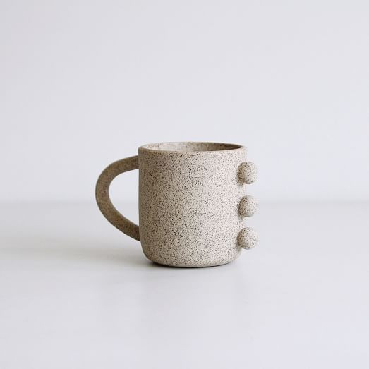 Three Dotted Mug, Natural, Small, Seasonal Coffee Mug, West Elm Coffee Mug, Coffee Mugs | West Elm (US)