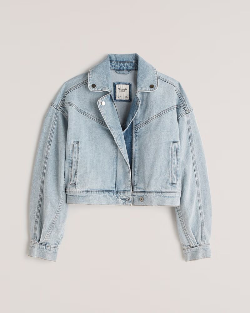 Cropped Denim Jacket | Abercrombie & Fitch (US)