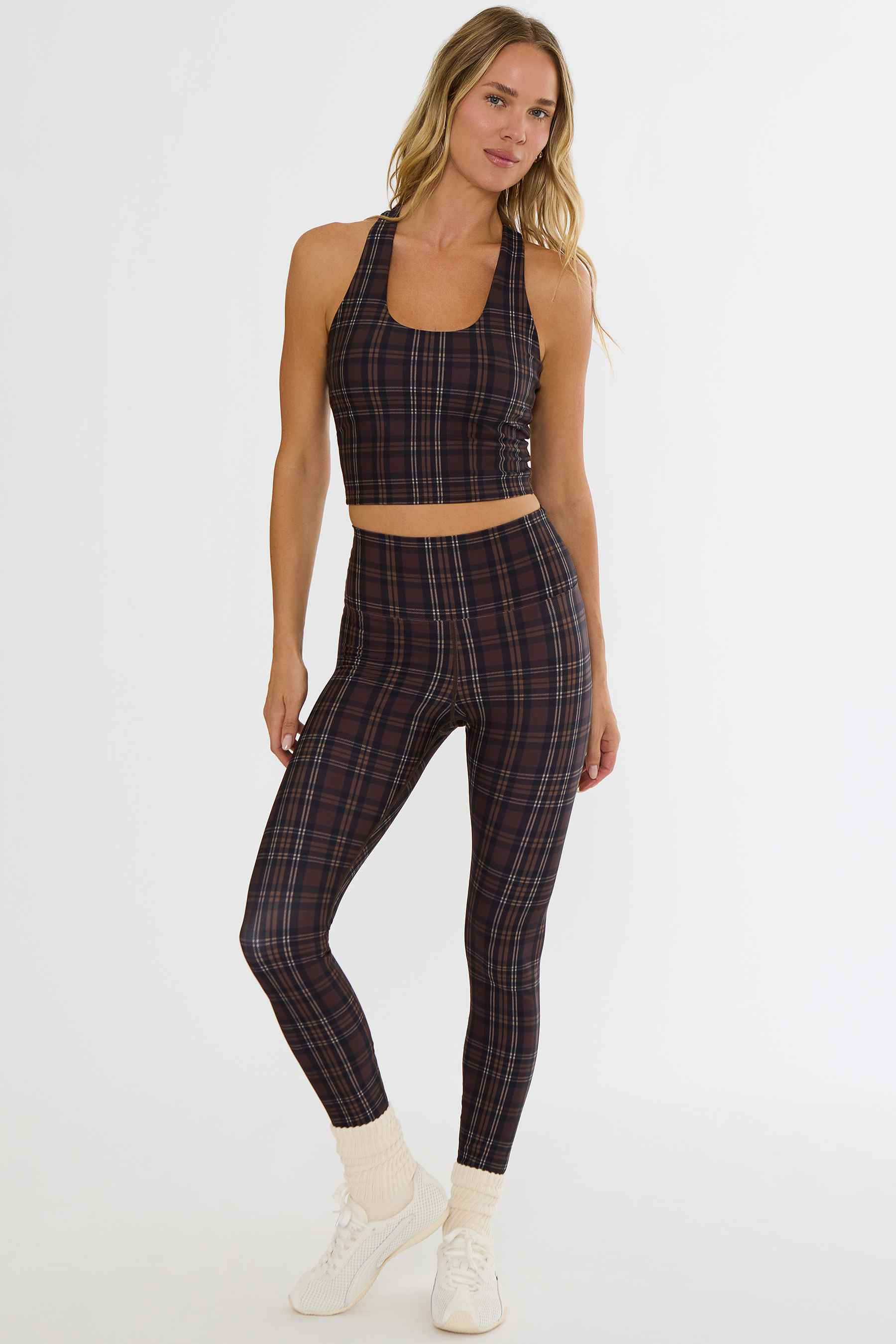 Piper Legging Chocolate Bar Plaid | Beach Riot