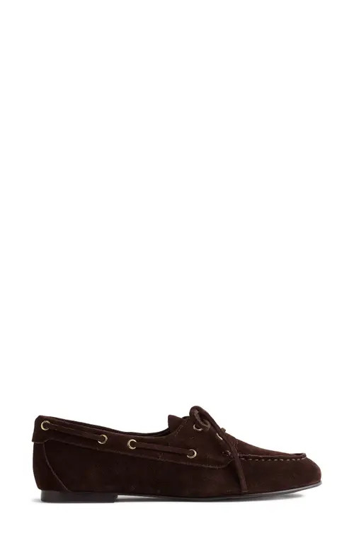 Madewell The Jamie Boat Shoe in Dark Carob at Nordstrom, Size 7 | Nordstrom