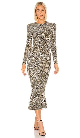 Crew Fishtail Dress in Scale Python

        
            Norma Kamali | Revolve Clothing (Global)
