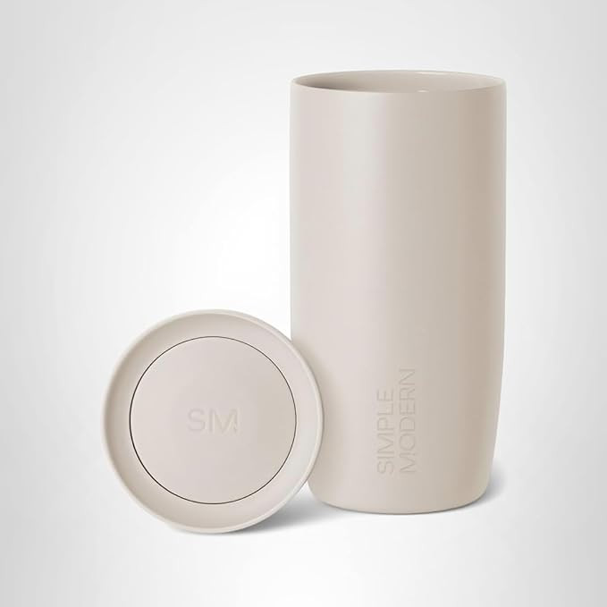 Simple Modern Travel Coffee Mug Tumbler with 360° Lid | Ceramic-Lined Insulated Stainless Steel ... | Amazon (US)