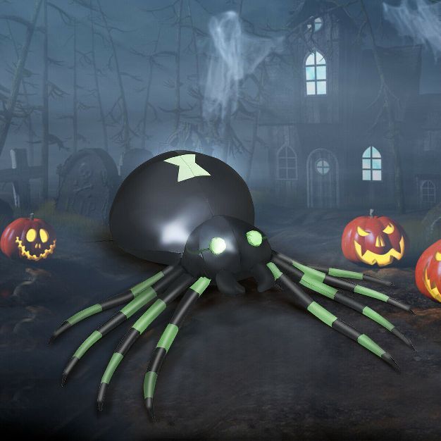 Costway 6FT Halloween Inflatable Blow-Up Spider w/ LED Lights Outdoor Yard Decoration | Target