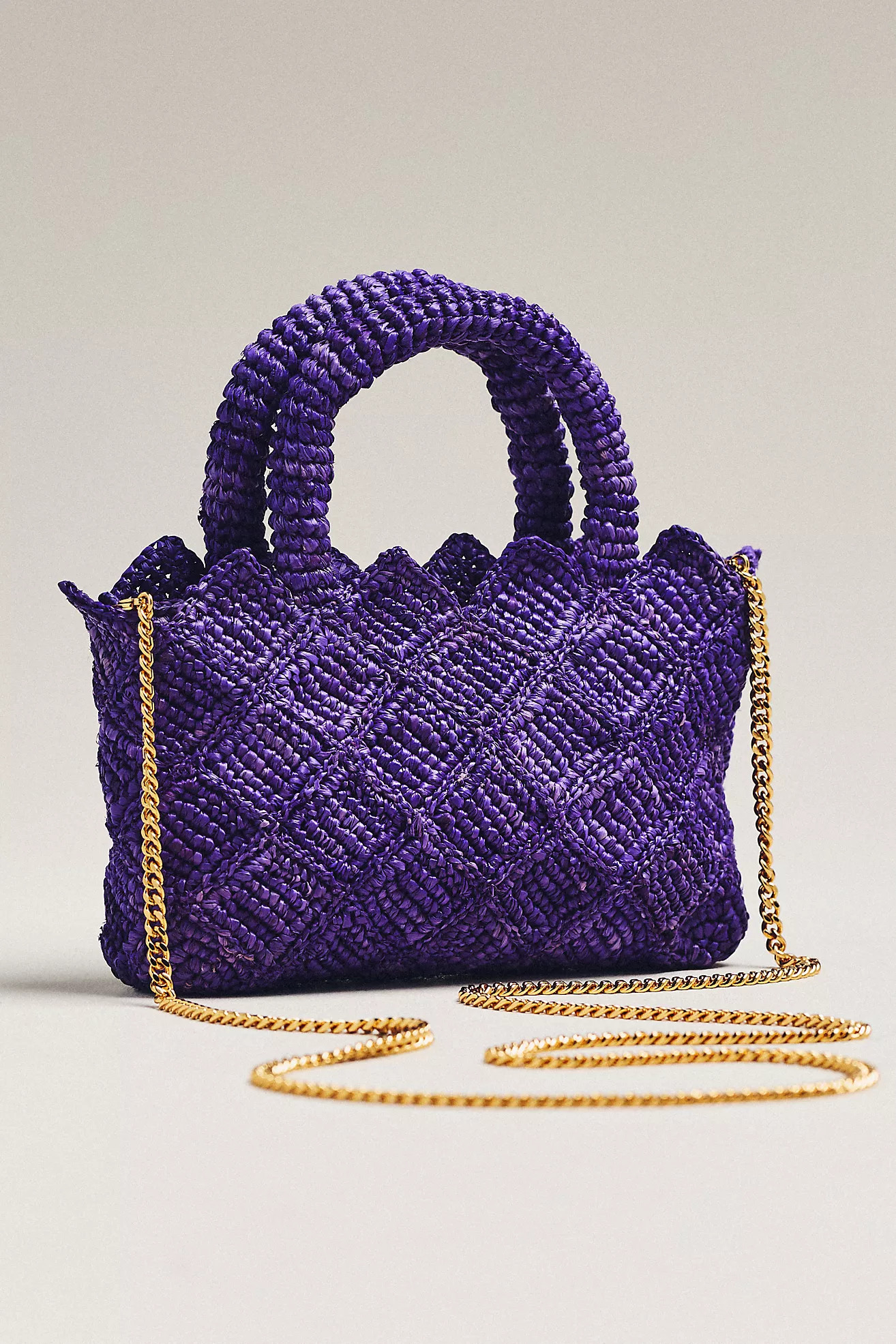 Made For a Woman Diamond Raffia XS Tote | Anthropologie (US)