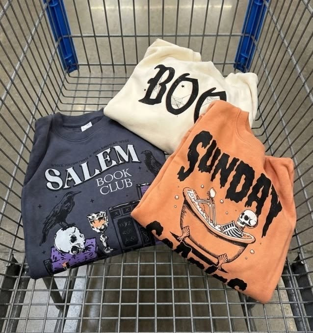 Just found the cutest new sweatshirts for Halloween!