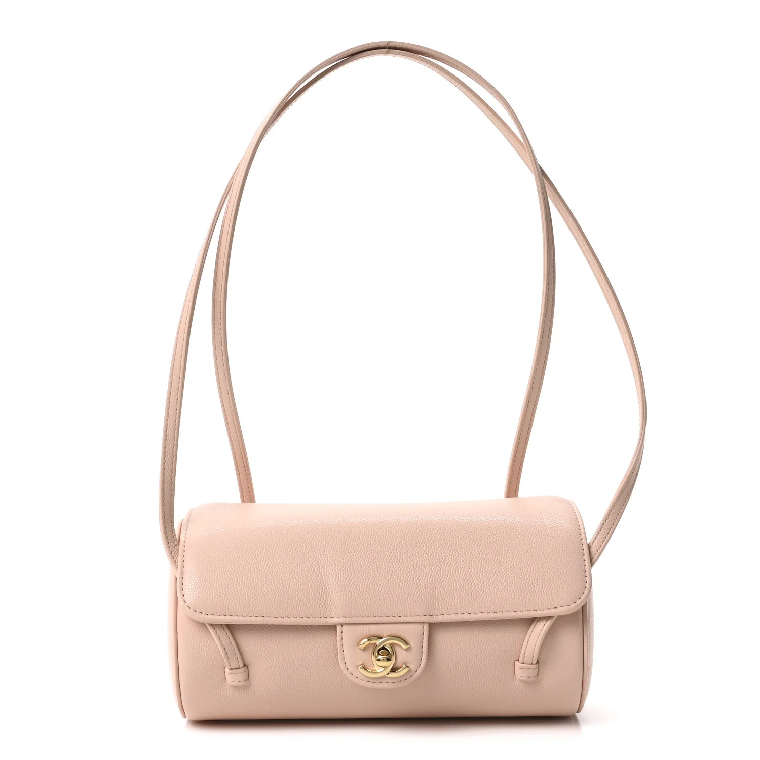 Chanel Shiny Caviar Preppy Coco Small Bowling Bag Light Pink 1837944 | FASHIONPHILE (US)
