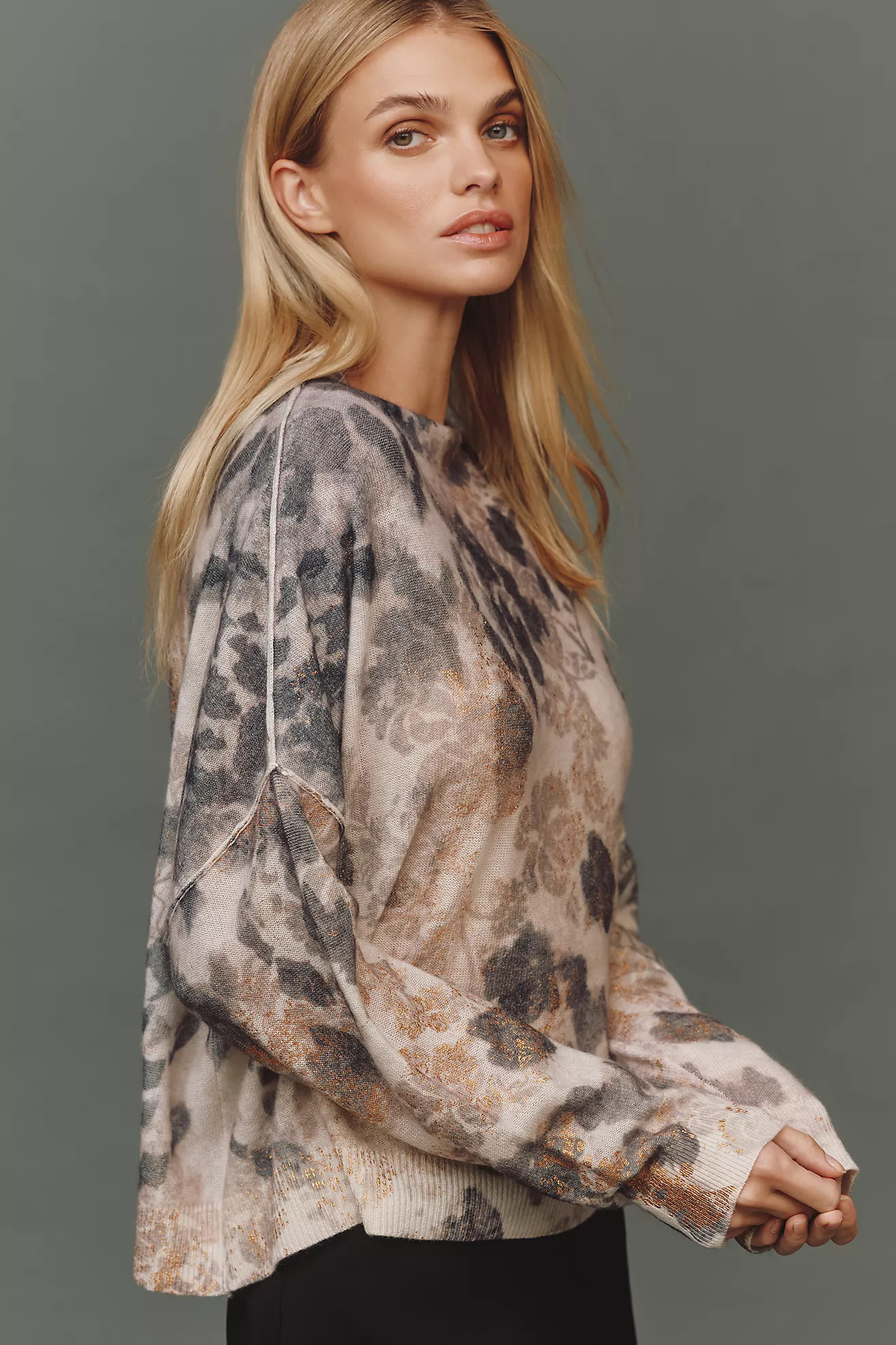 The Alani Cashmere Mock-Neck Sweater by Pilcro | Anthropologie (US)