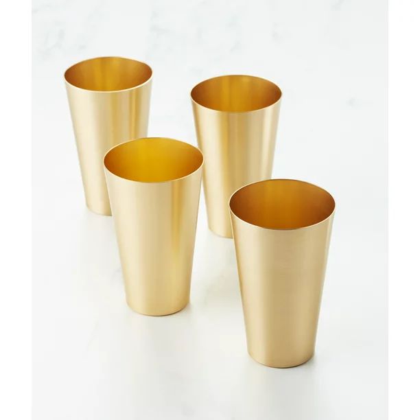 Bar340 by Cambridge Set of 4, 16-Ounce Gold Tumblers | Walmart (US)