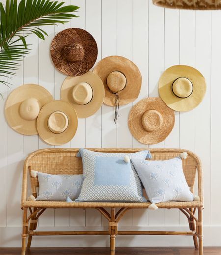 Sunwashed Riviera Rattan Bench from Serena & Lily! Warm tones and naturalistic textures make this perfect for the spring season.  

#LTKhome #LTKstyletip #LTKSeasonal