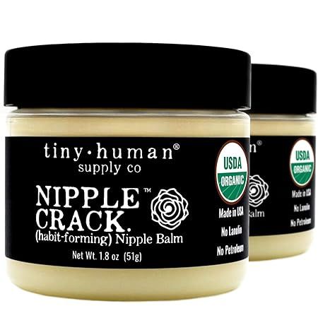 Organic Nipple Cream, Nipple Crack Lanolin Free Nipple Butter (2 Pack), Balm for Breastfeeding Mo... | Amazon (US)