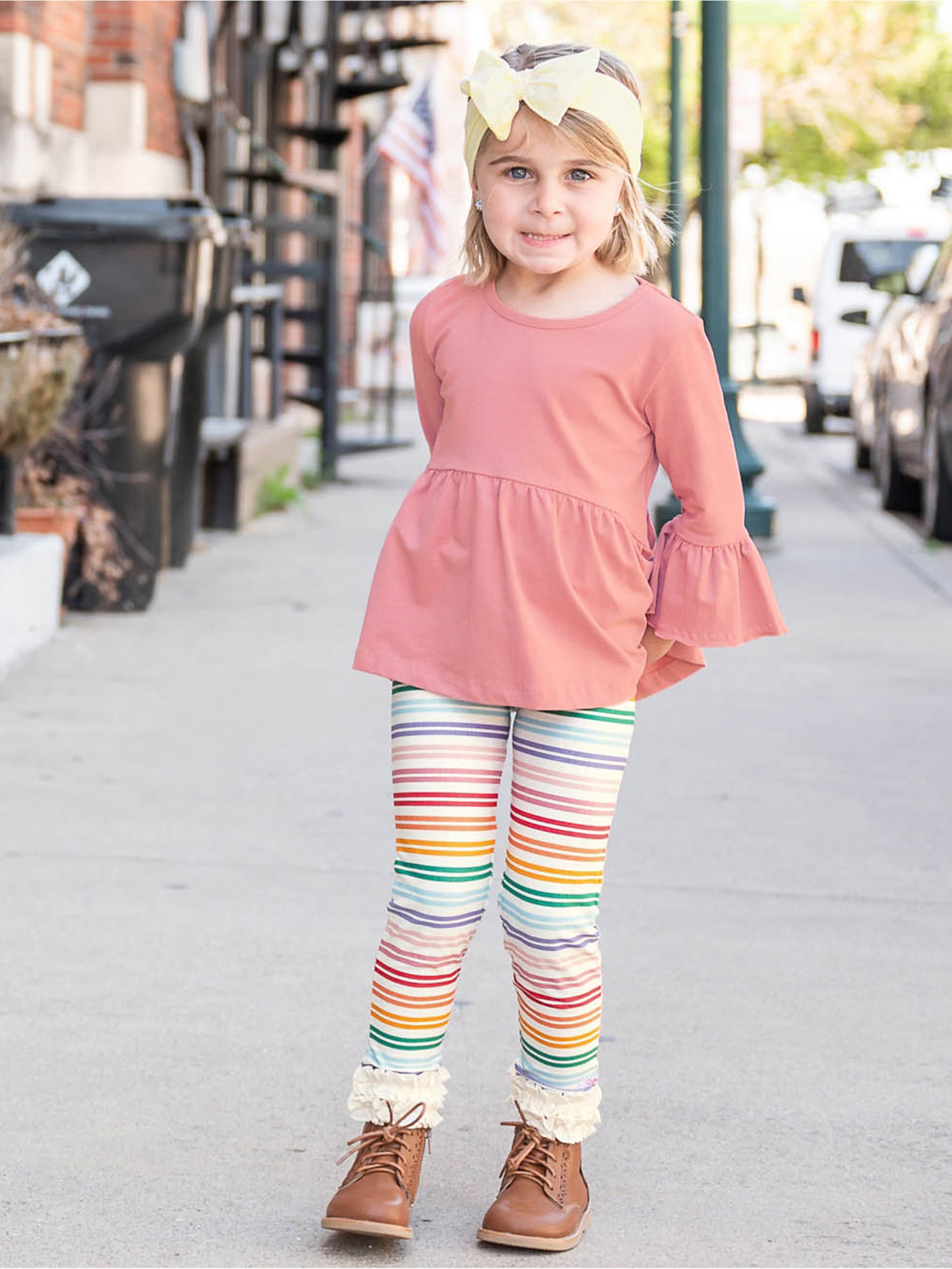 Printed Ruffle Leggings | RuffleButts / RuggedButts