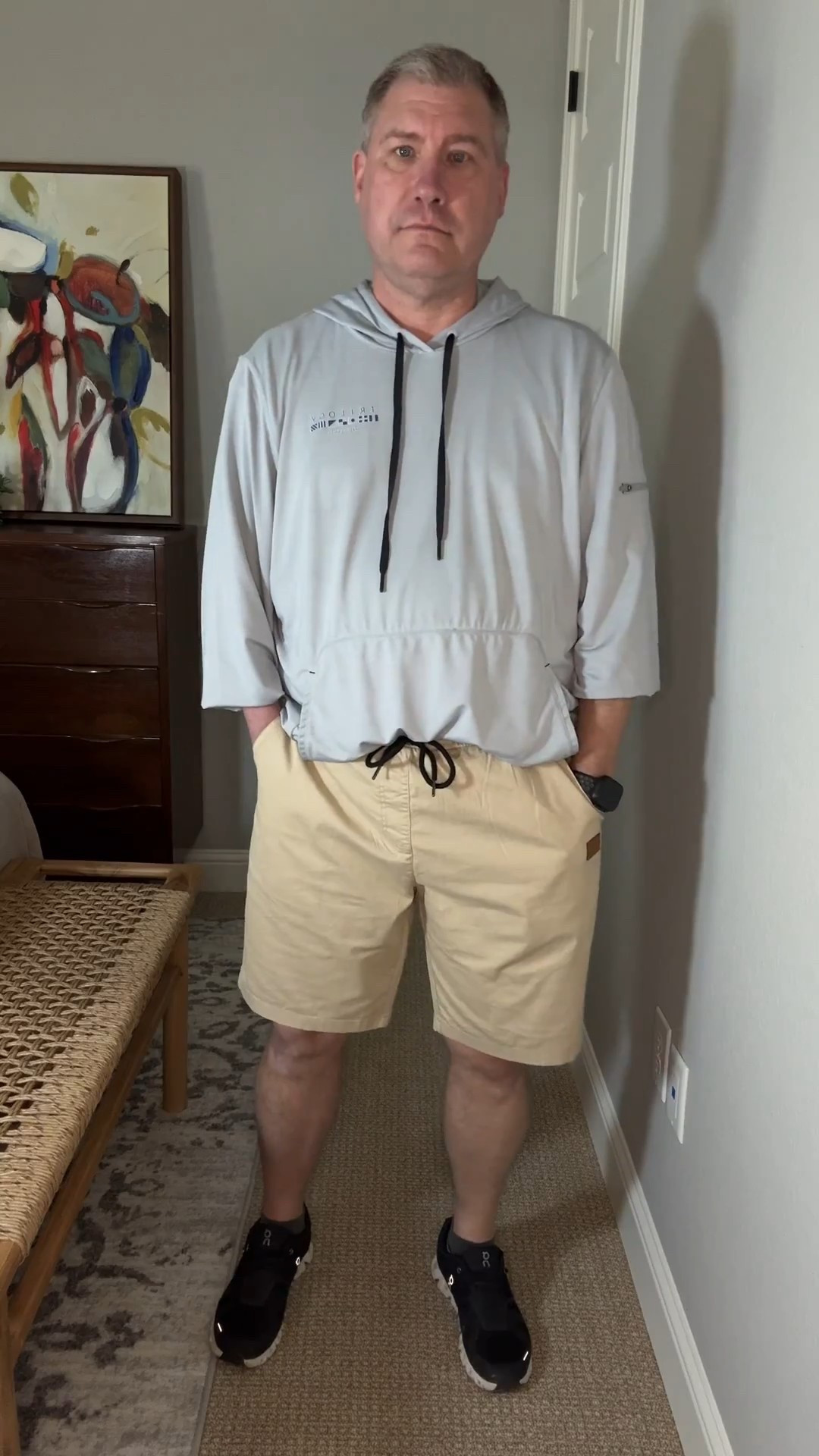 Stretchy draw string waist and lots of room in the thighs.  

The brand sizing says 36 waist should get a large, but the XL fit best  

#LTKMens #LTKFindsUnder50