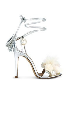 Alameda Turquesa Nassau Heel in Silver from Revolve.com | Revolve Clothing (Global)