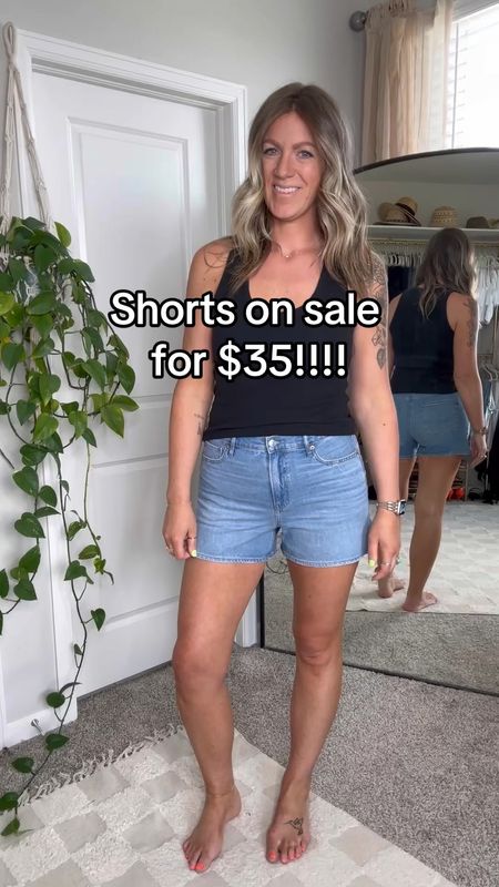 $35 shorts!!!! 

Stayed tts in denim (10) has some stretch, more colors
Sized down in the off white (8) has more stretch and was actually bigger in the waist than the denim, also comes in more colors 

#LTKVideo #LTKSaleAlert