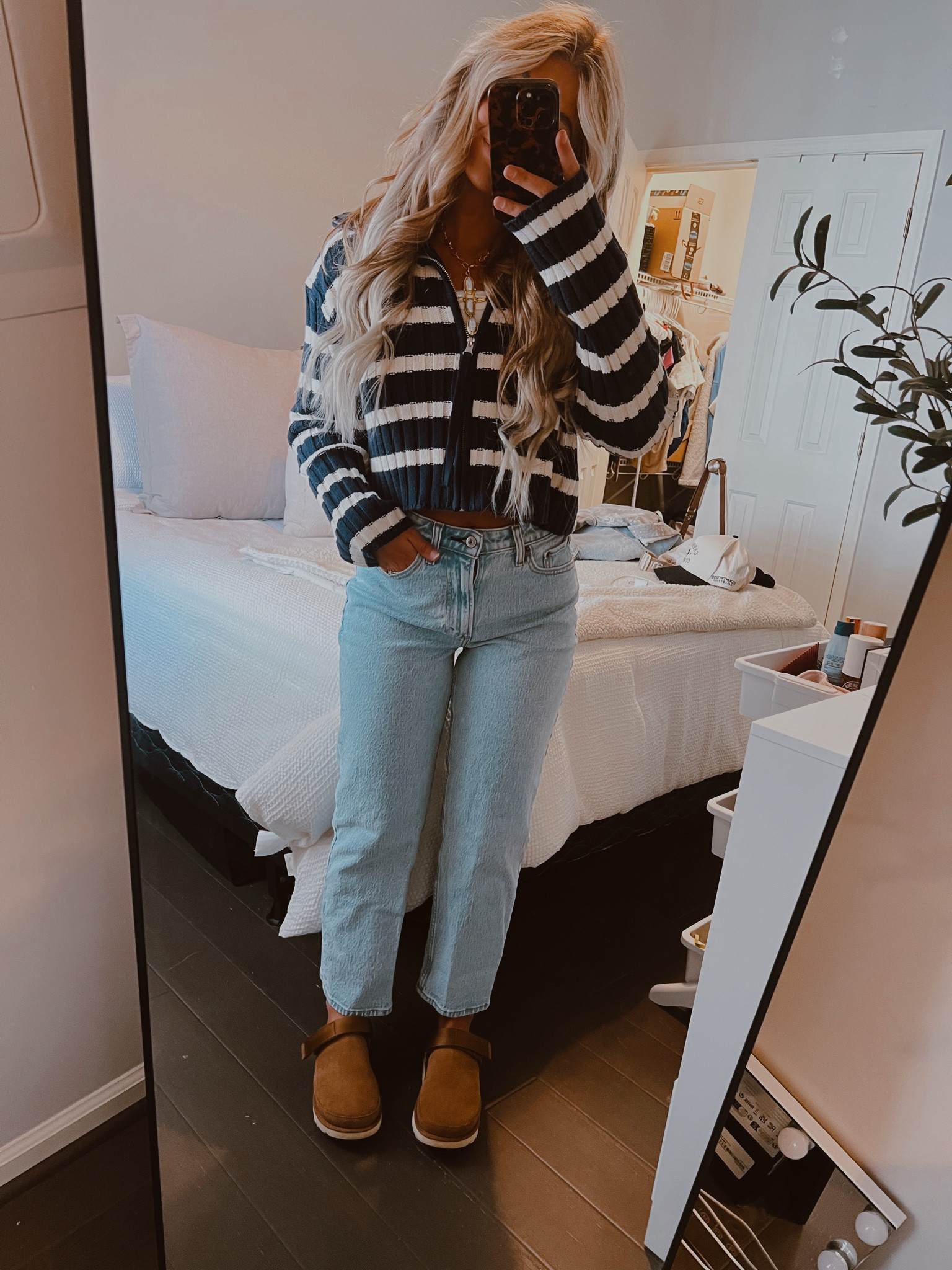 The perfect ootd! I have been so obsessed with navy and strips and this sweater pulls them both together for absolute perfection 🤩 P.S. the pants are on sale!! 

#LTKGiftGuide #LTKU #LTKFindsUnder50