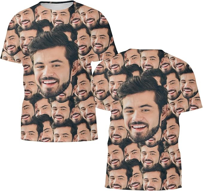 Custom T Shirts Design Your Own for Men, Add Photo/Logo/Text Personalized Tee Printed Pictures Fr... | Amazon (US)