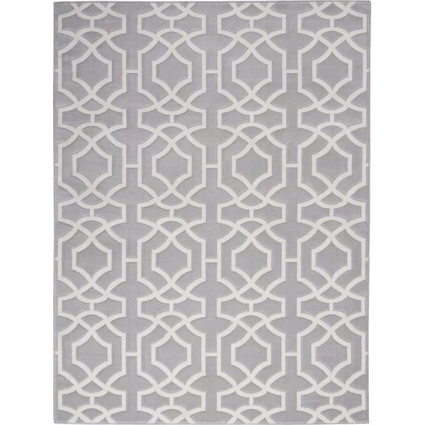 Joli Geometric Grey/Whtie Area Rug | Wayfair North America