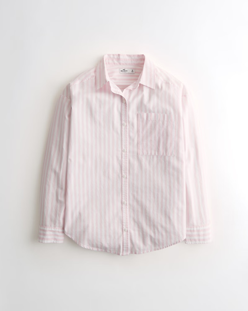 Girls Oversized Button-Down Shirt | Girls Tops | HollisterCo.com | Hollister (US)