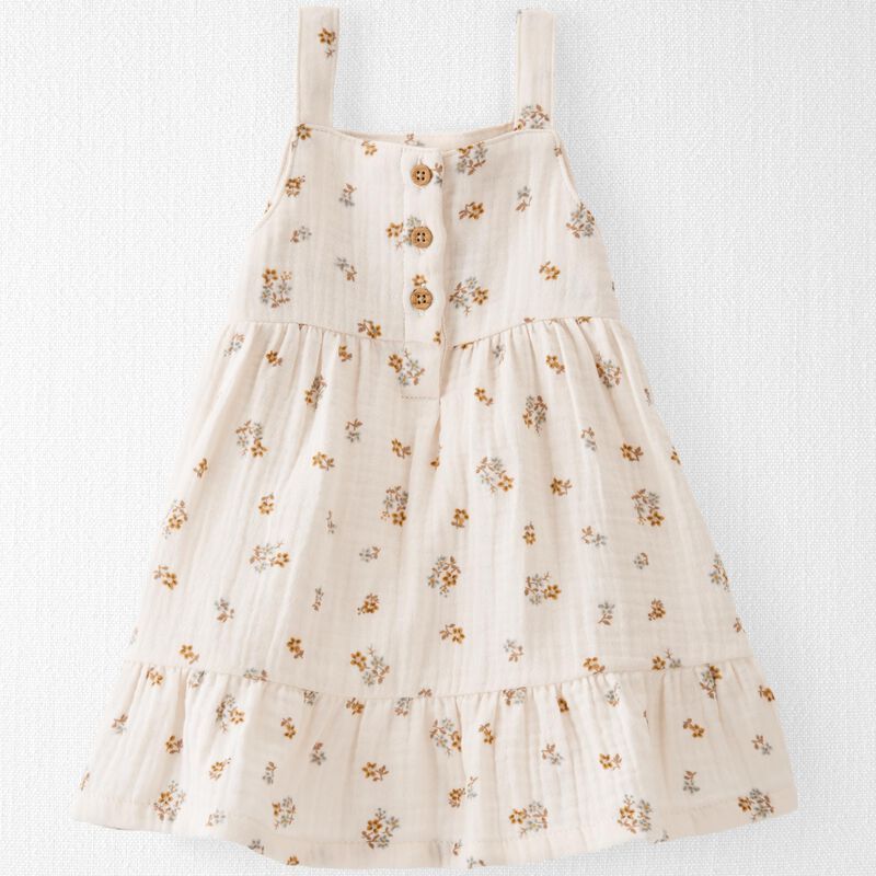 Baby Floral Print Organic Cotton Gauze Dress | Carter's